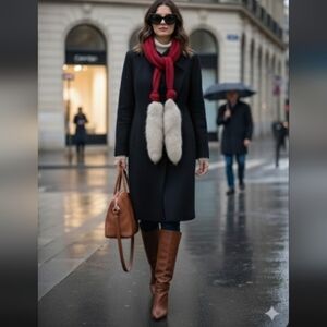 Vintage Foxtail Woven Wool Scarf